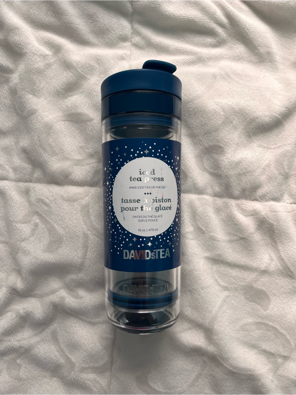 DAVIDs Tea Iced Tea Press in navy blue